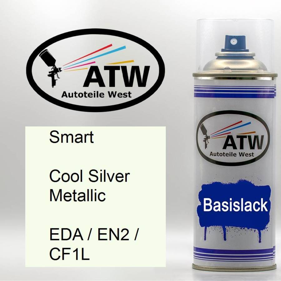 Smart, Cool Silver Metallic, EDA / EN2 / CF1L: 400ml Sprühdose, von ATW Autoteile West.